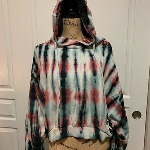Women's tye-dye hooded pull-over.
